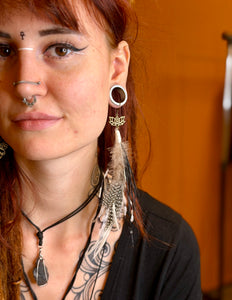 Real feather earring 20