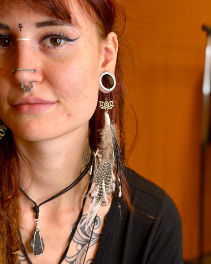 Real feather earring 20