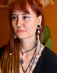 Real feather earring 20