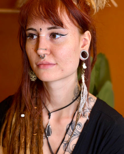 Real feather earring 20