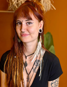 Real feather earring 20