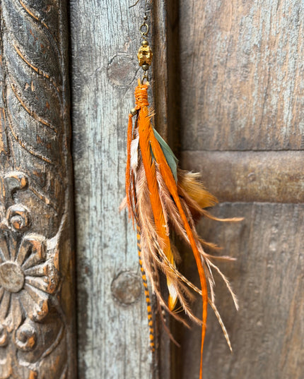 Echte veren oorhanger 12