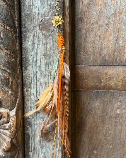 Echte veren oorhanger 12