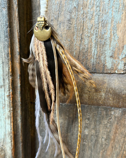 Echte veren oorhanger 13