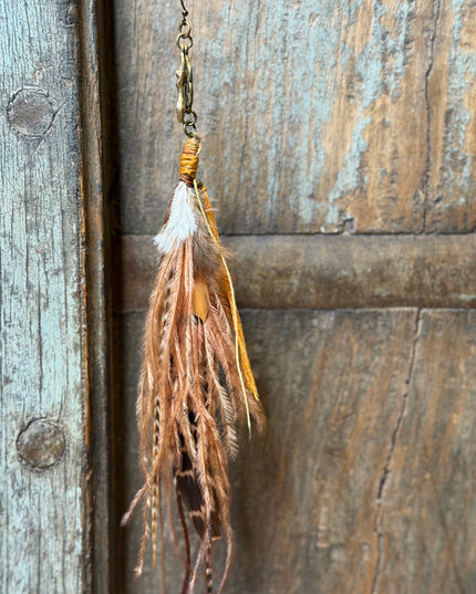 Echte veren oorhanger 14