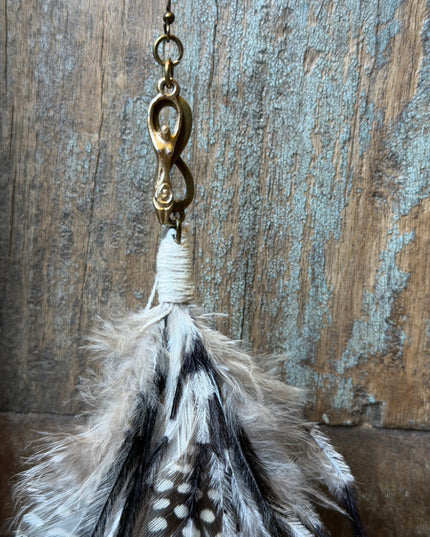 Echte veren oorhanger 17