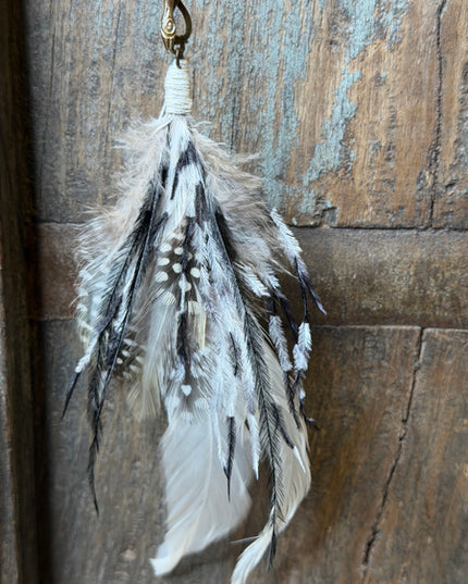 Echte veren oorhanger 17