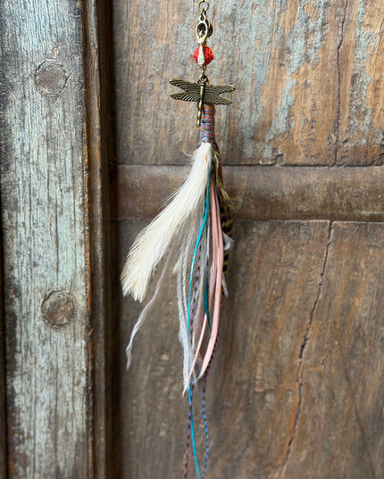 Echte veren oorhanger 19