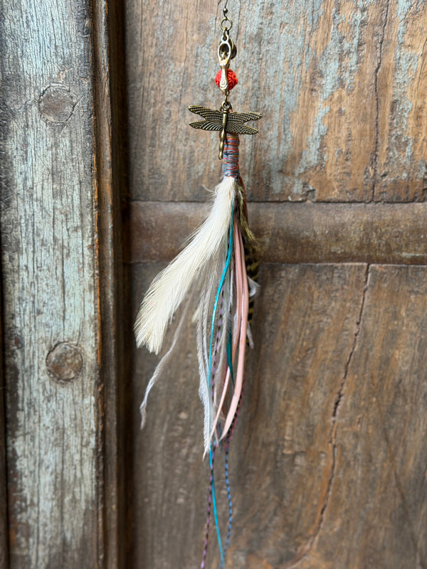 Echte veren oorhanger 19