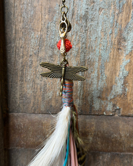 Echte veren oorhanger 19