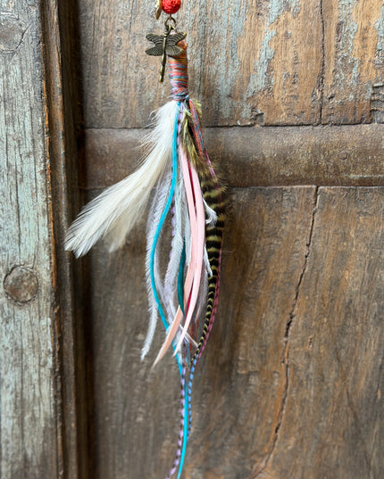 Echte veren oorhanger 19