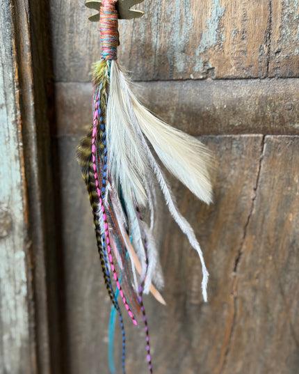 Echte veren oorhanger 19