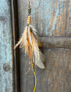 Echte veren oorhanger 20