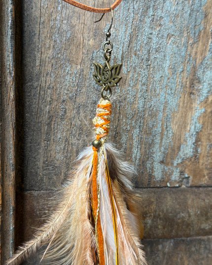 Real feather earring 20