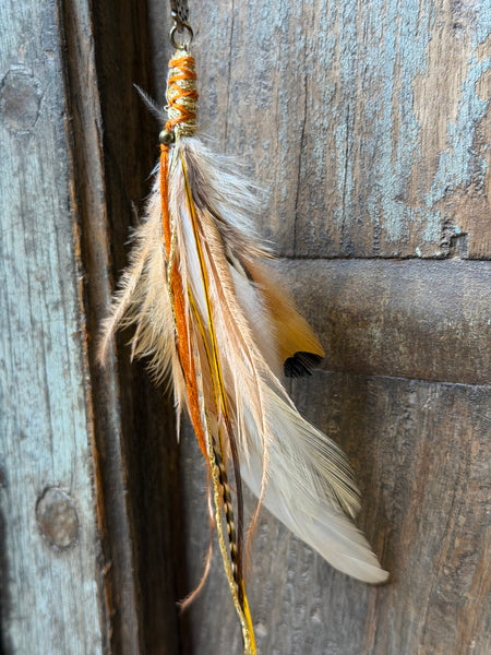 Echte veren oorhanger 11