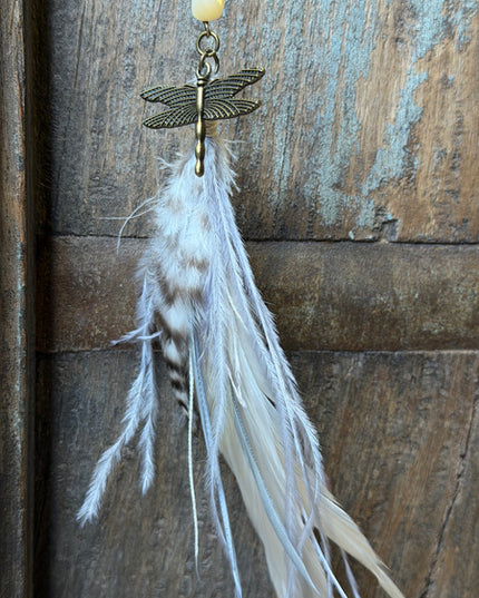 Echte veren oorhanger 22