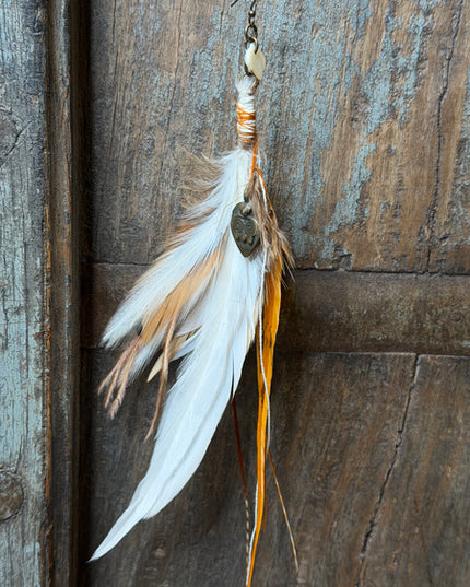 Echte veren oorhanger 23