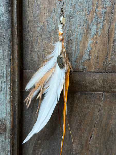 Echte veren oorhanger 23