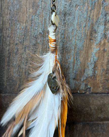 Echte veren oorhanger 23