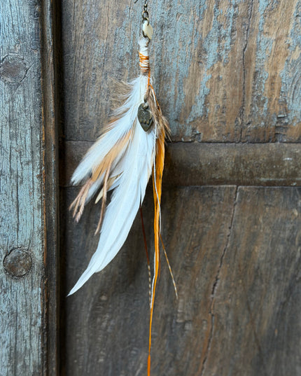 Echte veren oorhanger 23