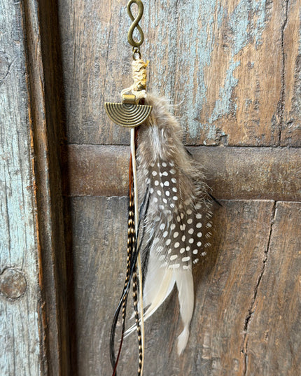 Echte veren oorhanger 24