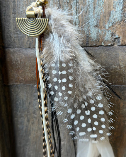 Echte veren oorhanger 24