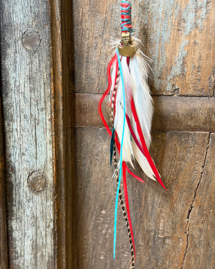 Echte veren oorhanger 26