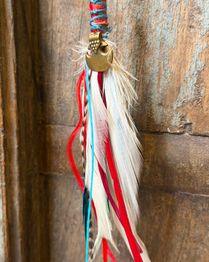 Echte veren oorhanger 26