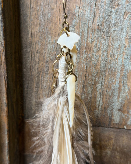 Echte veren oorhanger 27