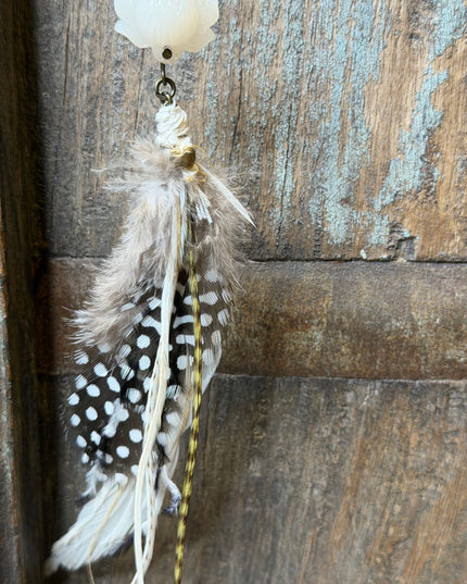 Echte veren oorhanger 29