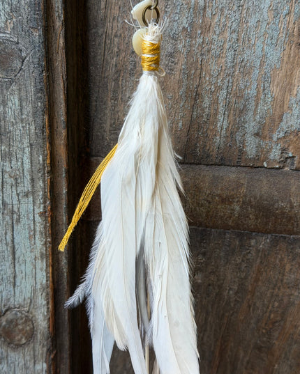 Echte veren oorhanger 30