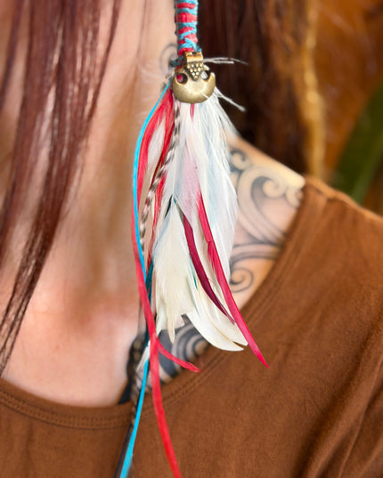 Echte veren oorhanger 26