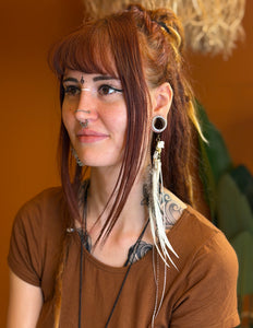 Echte veren oorhanger 27