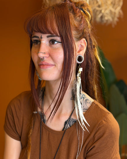 Echte veren oorhanger 27