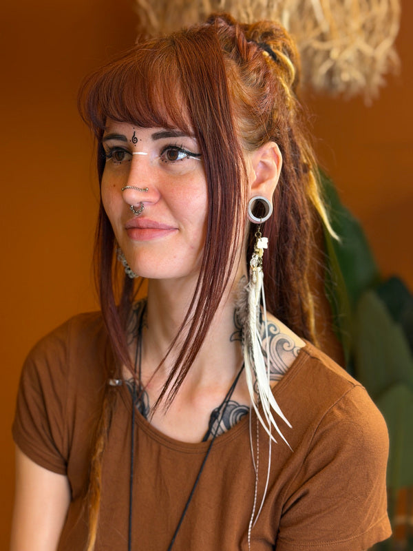 Echte veren oorhanger 27