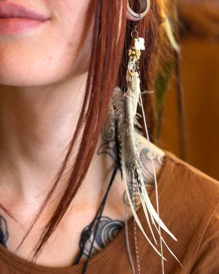 Echte veren oorhanger 27
