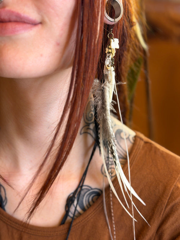 Echte veren oorhanger 27