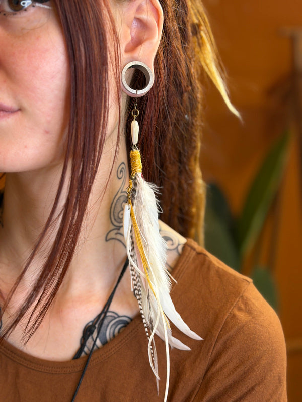 Echte veren oorhanger 28