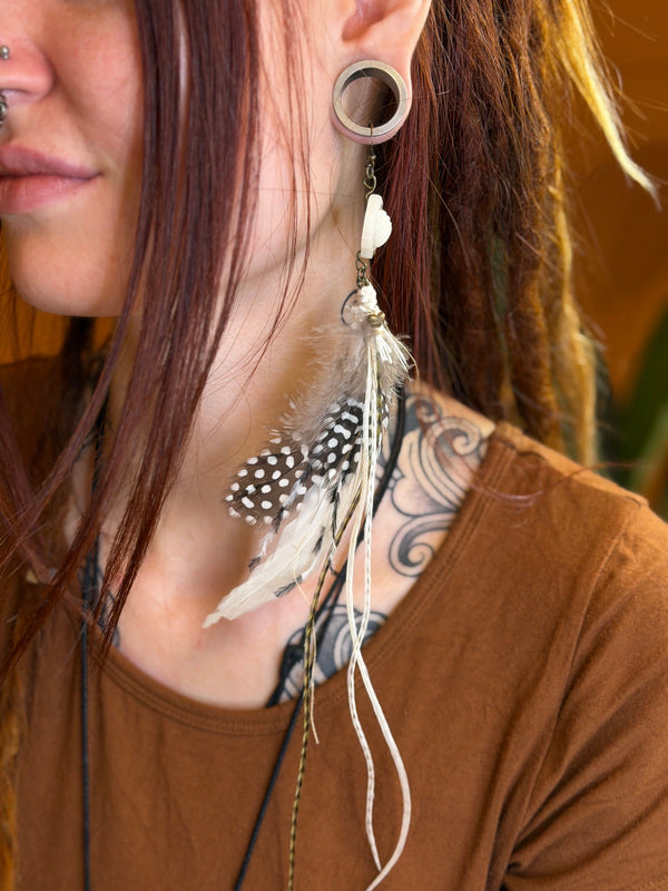 Echte veren oorhanger 29