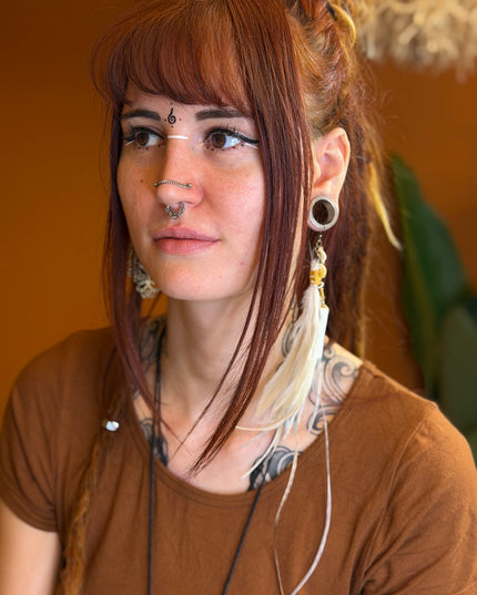 Echte veren oorhanger 30