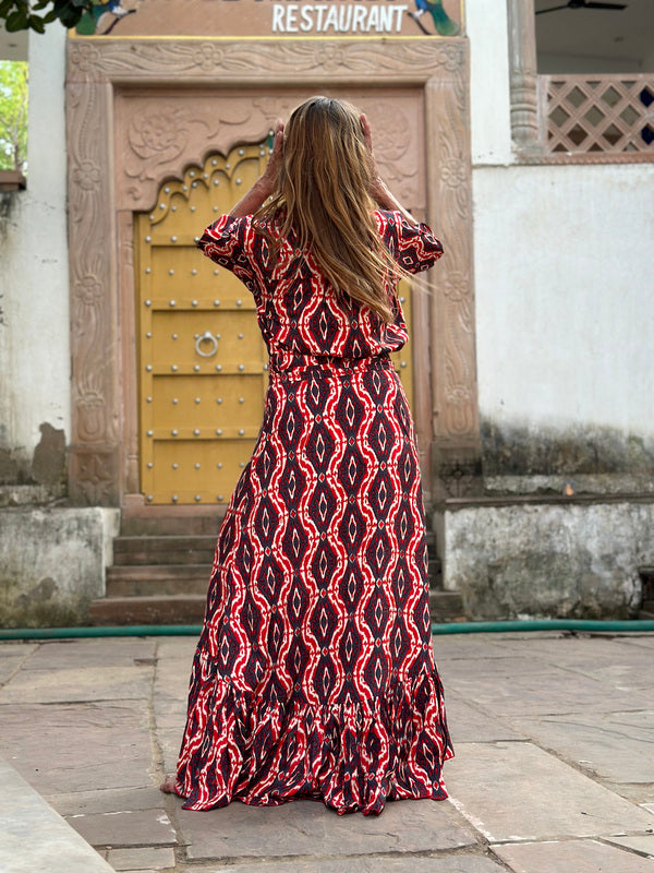 Flamenco Rok & Blouse Rood
