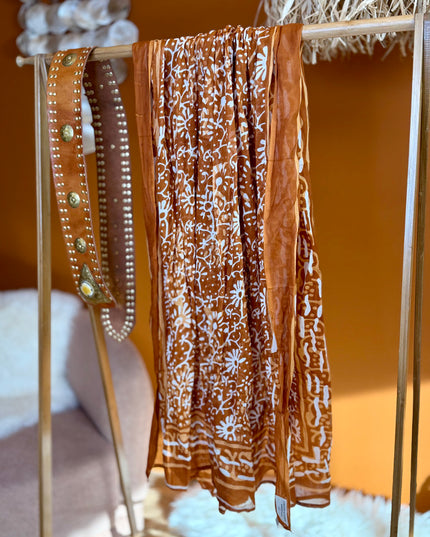 Pushpa Scarf Blockprint