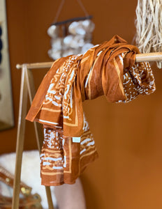 Pushpa Scarf Blockprint