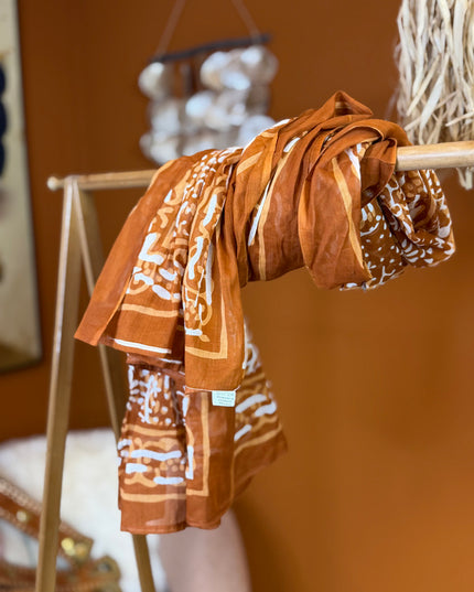 Pushpa Scarf Blockprint