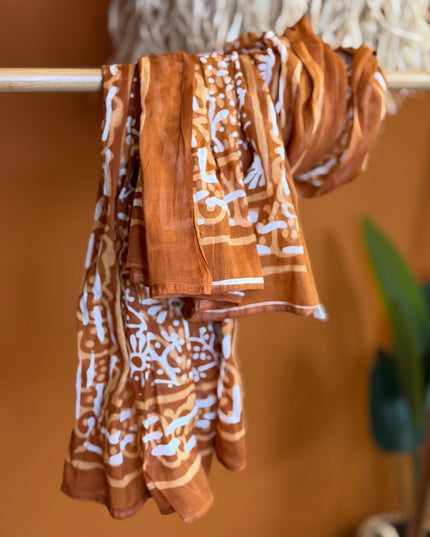 Pushpa Scarf Blockprint