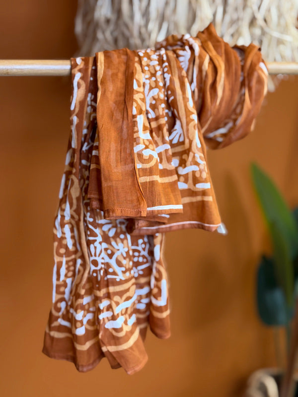 Pushpa Scarf Blockprint