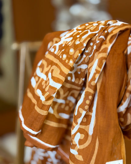 Pushpa Scarf Blockprint