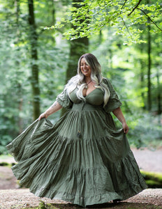 Tara Dress Long Moss Green 
