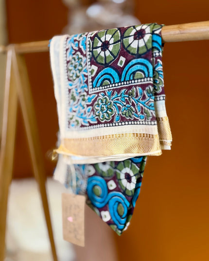 Pushpa Scarf Blockprint