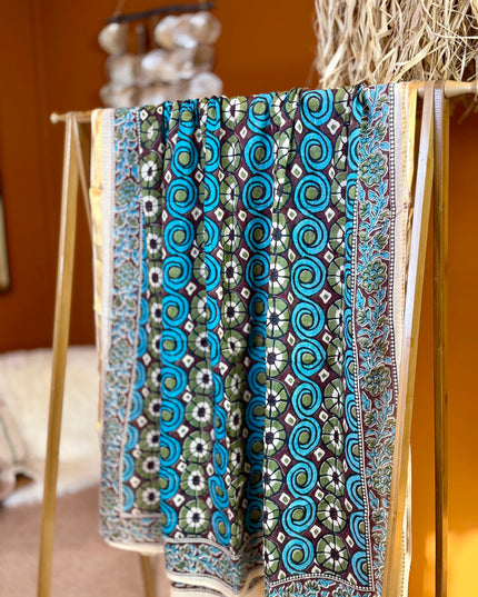 Pushpa Scarf Blockprint